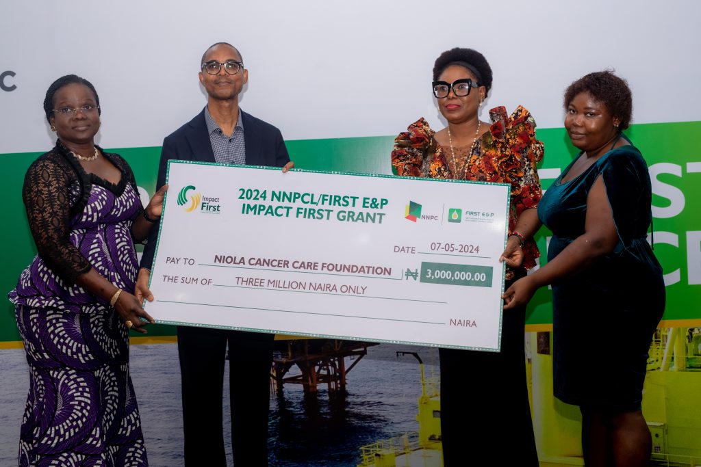 Niola Cancer Care Foundation Receives 3 million Naira Grant from NNPC / First E&P for Colorectal Cancer Awareness Campaign.